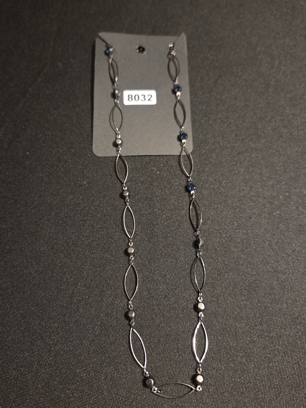 Paparazzi Silver-Tone 16" Blue Bead Women's Necklace